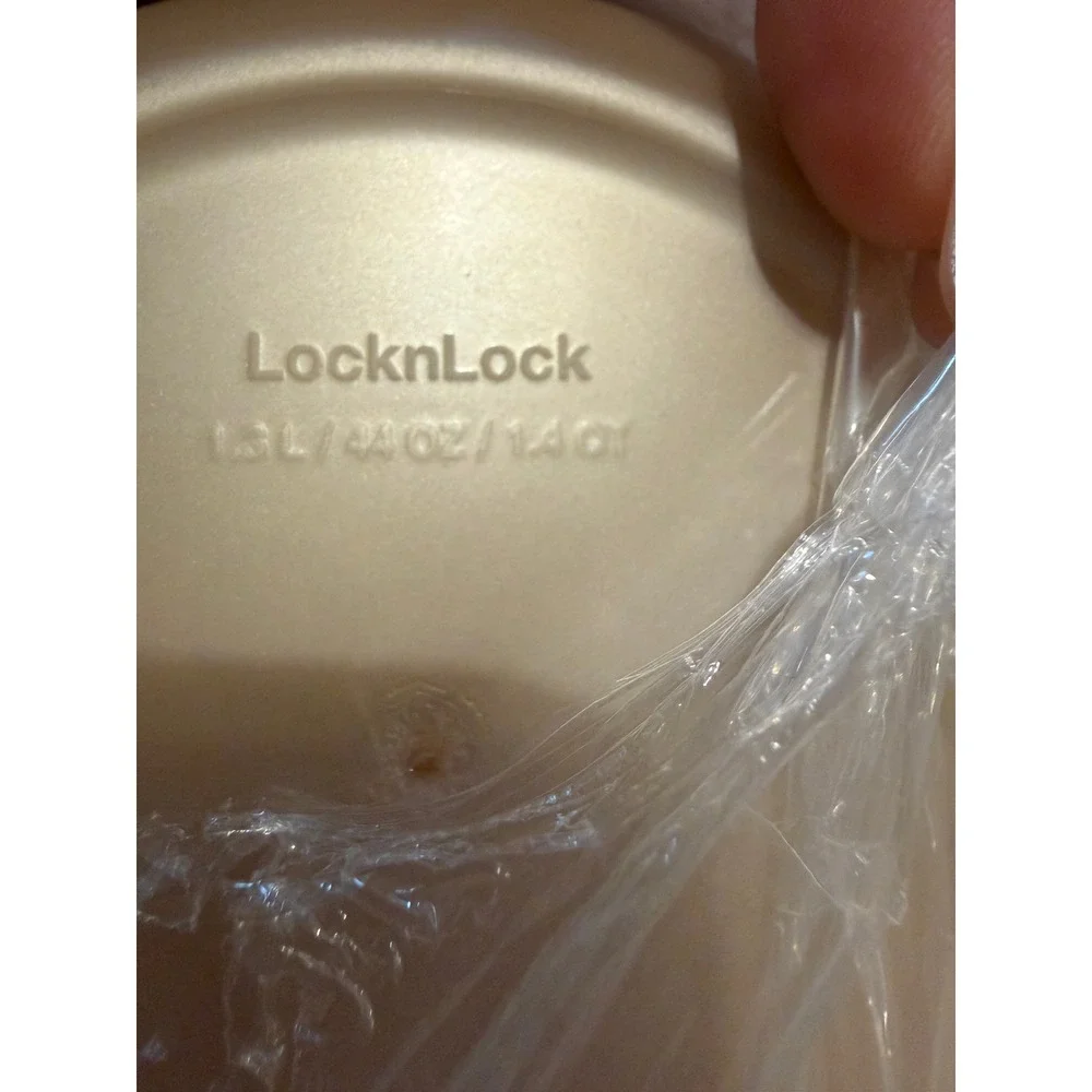 LocknLock 10 Piece Nesting Mixing Bowl Set Champagne Gold Airtight Lids Handle